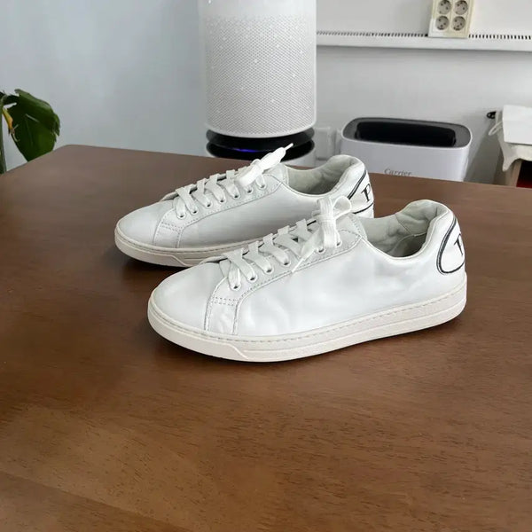 [BUNJANG] Prada Back Logo Leather Sneakers UK7 / 프라다 백로고 레더 스니커즈 UK7