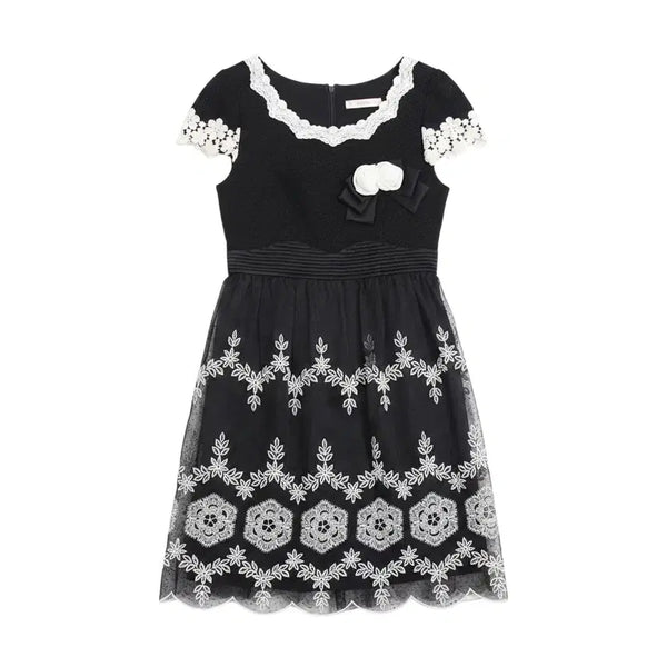 [BUNJANG] Satin Lace Flower Dress / 여성66/ 샤틴 레이스 샤 원피스 0-6