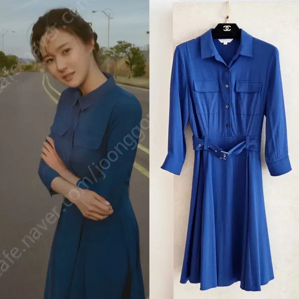 [BUNJANG] CHEE U Blue Dress / (치유) CHEE U 구입가19만8천원. 블루 원피스