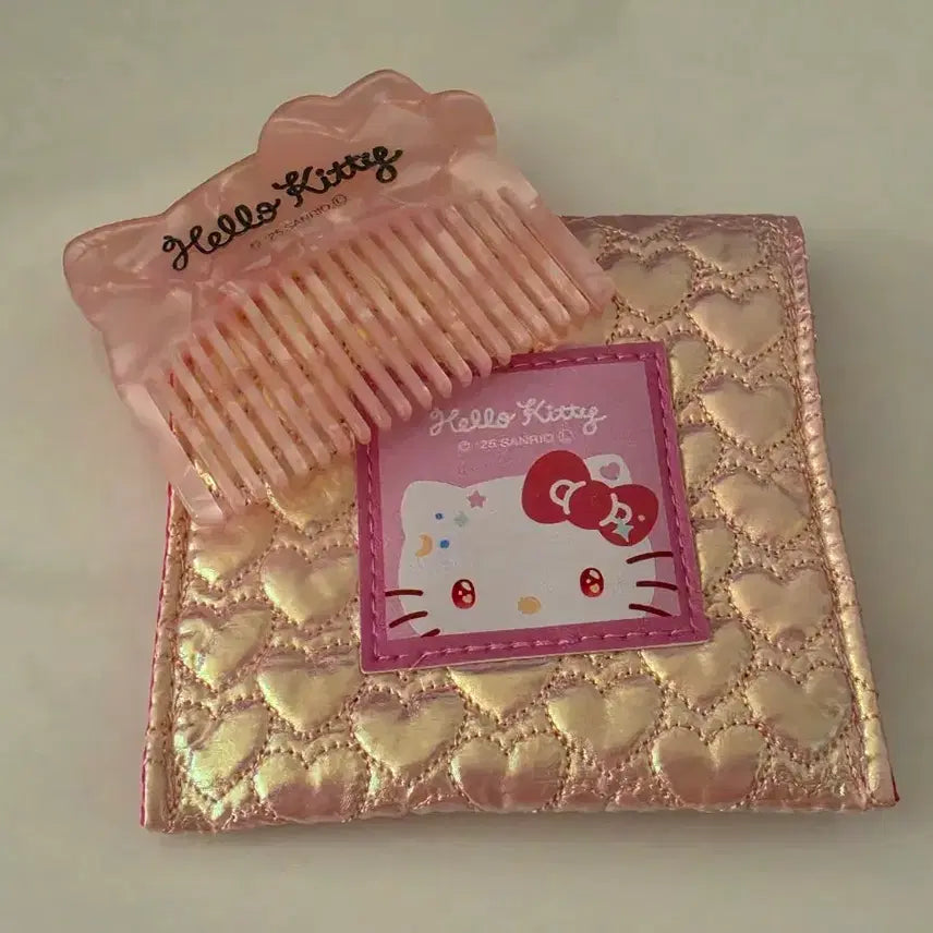 [BUNJANG] Hello Kitty Mother-of-Pearl Comb Pouch Set / 헬로키티 자개 빗 파우치 세트