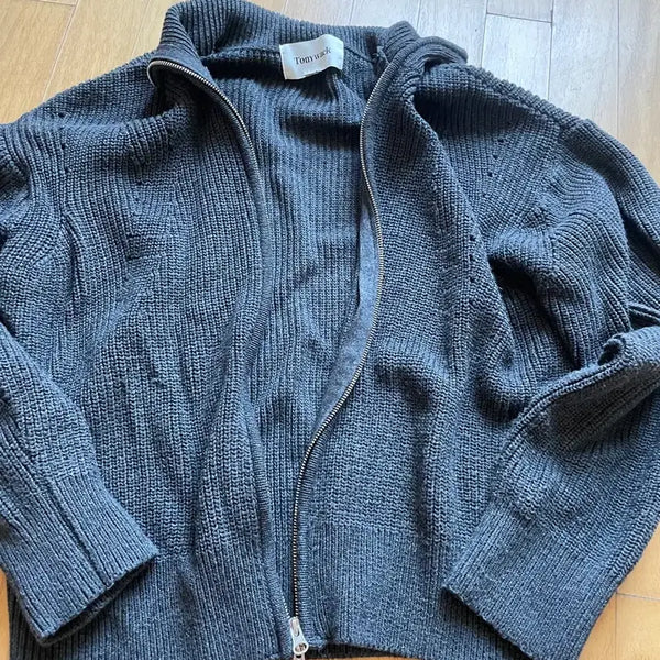 [BUNJANG] TONY WACK Cotton Cardigan Charcoal M / [M] 토니웩 코튼 가디건