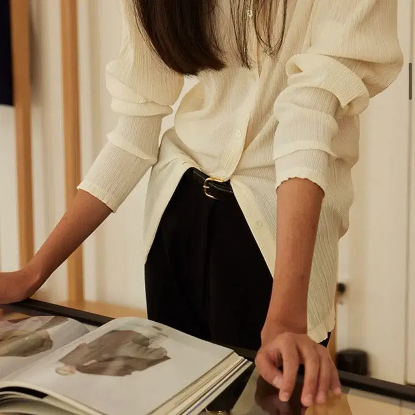 [BUNJANG] LE917 Pleats Long Sleeve Cardigan Matera / 르917 Pleats long sleeve cardigan matera