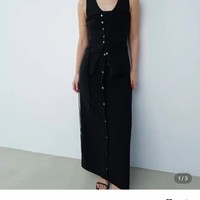 [BUNJANG] LE917 Knit Maxi Dress Black / 르917 KNIT MAXI DRESS 블랙