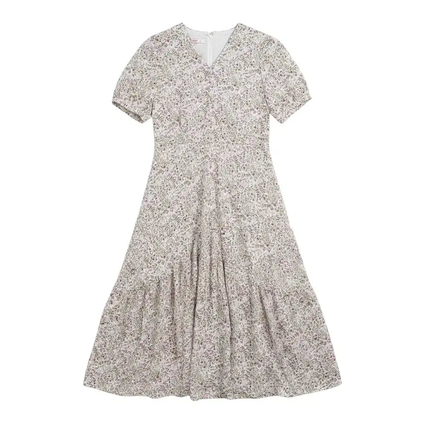 [BUNJANG] SOUP Women's V-Neck Floral Print Banding Dress / 여성S/ SOUP 브이넥 밴딩 잔꽃원피스 0-22