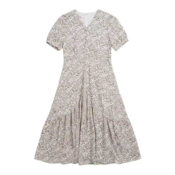 [BUNJANG] SOUP Women's V-Neck Floral Print Banding Dress / 여성S/ SOUP 브이넥 밴딩 잔꽃원피스 0-22