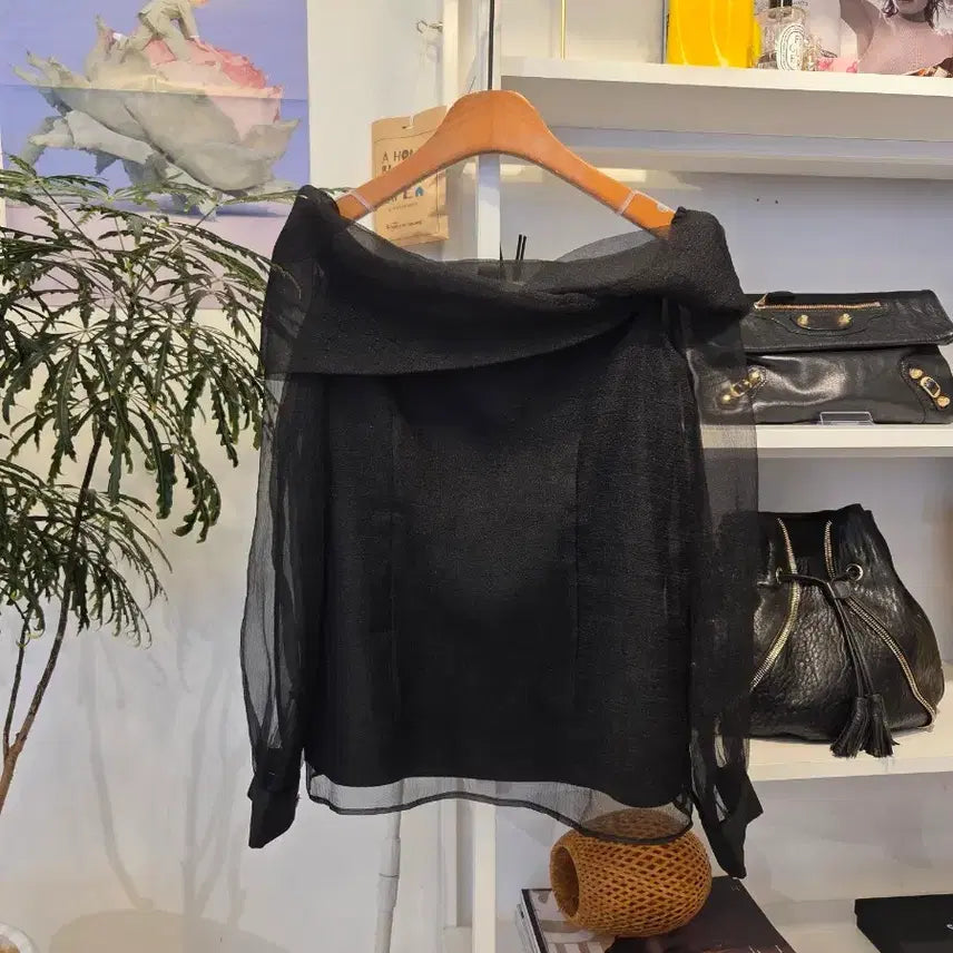 [BUNJANG] Sheer Organza Blouse / 시스루 오간자 블라우스