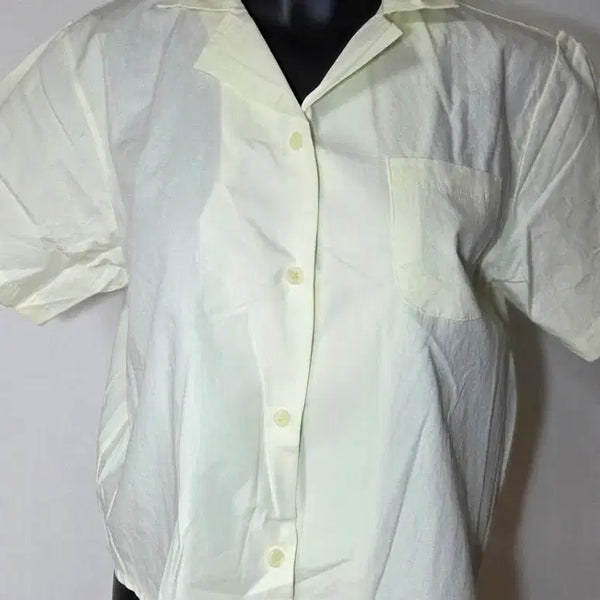 [BUNJANG] Light Yellow Short-Sleeve Shirt / 연노랑 반팔남방((새상품))