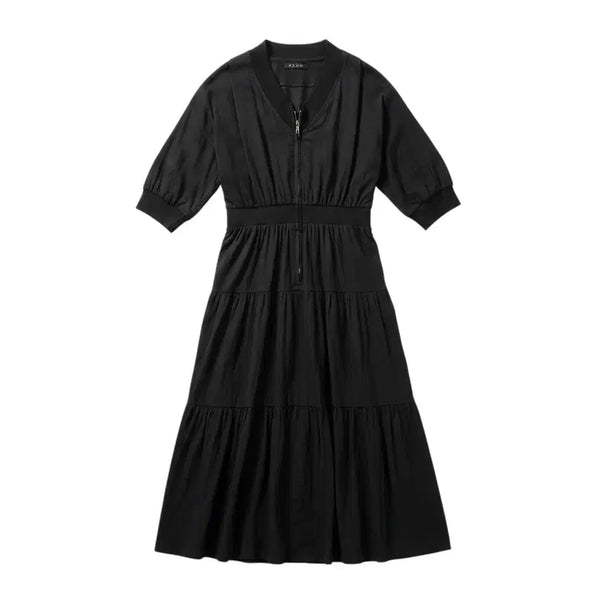 [BUNJANG] Women's PLUM Banding Zip-Up Long Dress Black / 여성F/ PLUM 밴딩 집업 롱 원피스BK 0-24