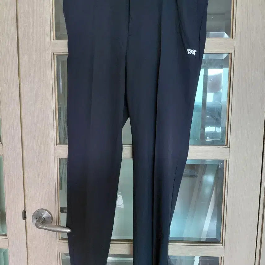 [BUNJANG] Men's Golf Pants Black with Back Waist Banding / 남성 골프 바지 블랙 뒤허리밴딩