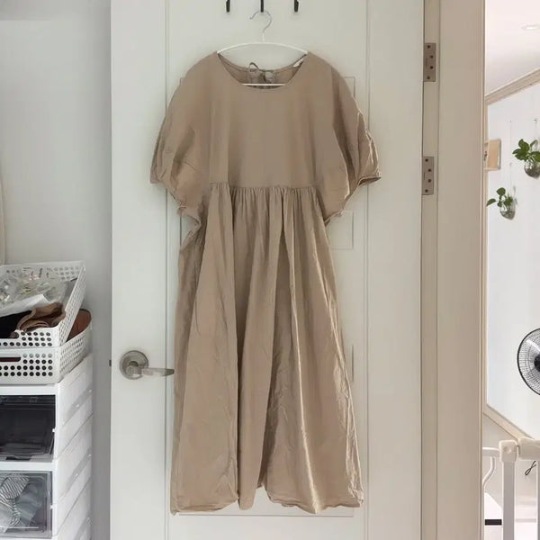 [BUNJANG] Bagel Long Dress Beige / 베이글 원피스 베이지색
