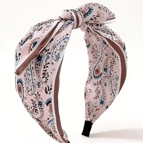 [BUNJANG] Paisley Pattern Ribbon Hairband / 페이즐리 패턴 리본 헤어밴드 (새상품)