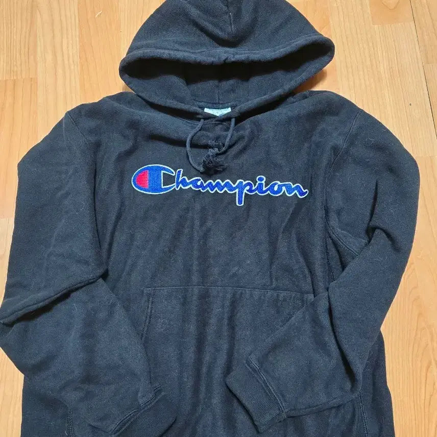 [BUNJANG] Champion Reverse Weave Hoodie Black / 챔피온 리버스위브 후드티 검정