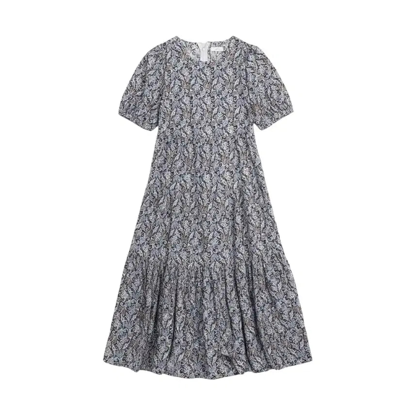 [BUNJANG] LeShop Paisley Short-Sleeve Dress Navy / 여성F/ 르샵 페이즐리 반팔원피스NV 0-34