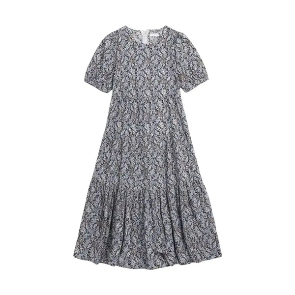 [BUNJANG] LeShop Paisley Short-Sleeve Dress Navy / 여성F/ 르샵 페이즐리 반팔원피스NV 0-34