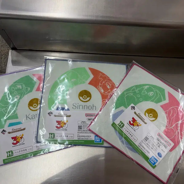 [BUNJANG] Pokemon 30th Anniversary Lottery Hand Towel Set (3 types) / 포켓몬 30주년 쿠지 핸드타월 3종