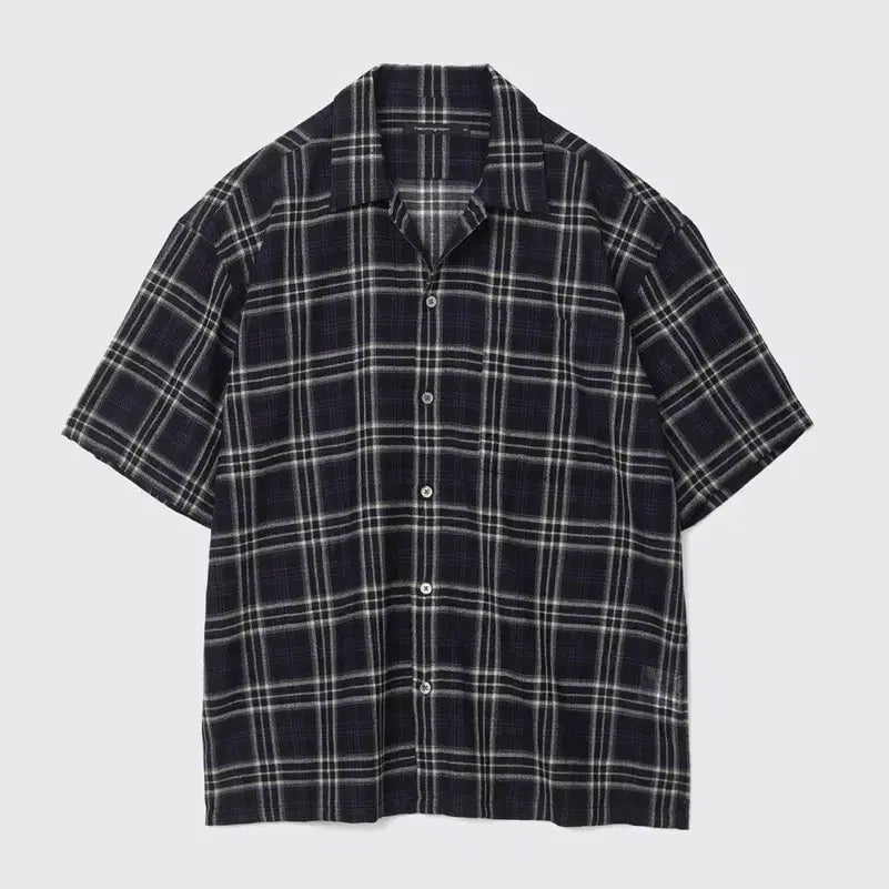 [BUNJANG] Haechi Room Check Short-Sleeve Box Shirt / 해칭룸 체크 반팔셔츠 박스셔츠