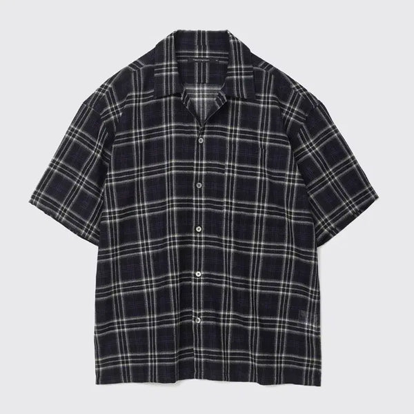 [BUNJANG] Haechi Room Check Short-Sleeve Box Shirt / 해칭룸 체크 반팔셔츠 박스셔츠