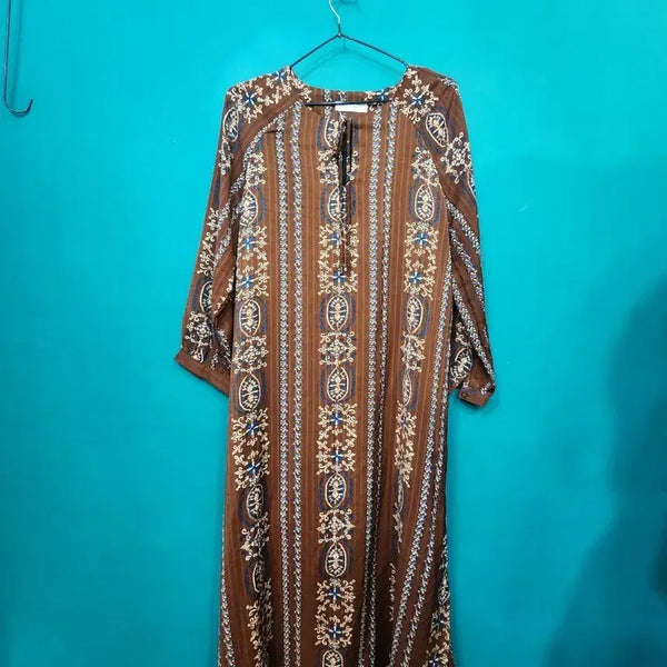[BUNJANG] Honeybees Indian Pattern Long Dress / 허니비즈 인디언 패턴 롱원피스