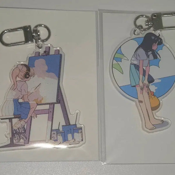 [BUNJANG] Mill House Illustration Character Acrylic Keyring Bundle Set / 일괄 mill house 일러스트 캐릭터 아크릴 키링 일페 미개봉