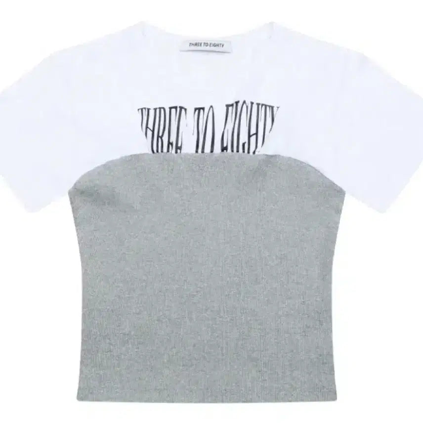 [BUNJANG] 32Degrees Layered Tube Top T-Shirt (Gray) / 쓰리투에이티 레이어드 튜브탑 티셔츠(그레이)