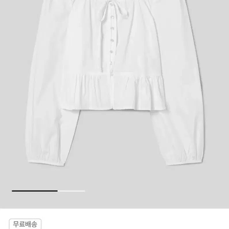 [BUNJANG] Eight Seconds Cotton String Blouse - Size S / 새상품 에잇세컨즈 코튼스트링블라우스 S