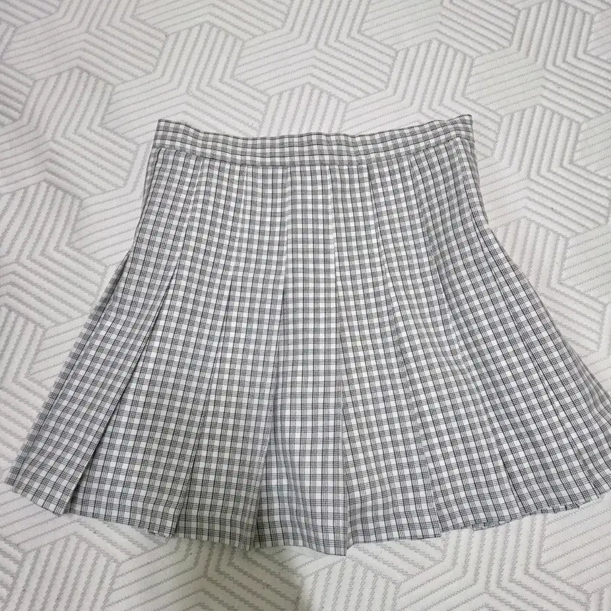[BUNJANG] Check Pleated Skirt S / 체크 플리츠 스커트 S
