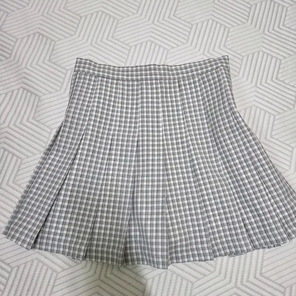 [BUNJANG] Check Pleated Skirt S / 체크 플리츠 스커트 S