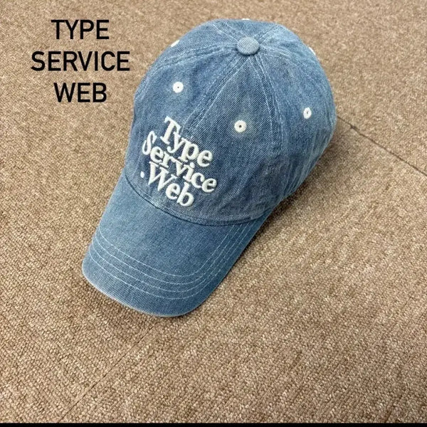 [BUNJANG] Typeservice Web Denim Ball Cap / 타입서비스 웹 데님 볼캡