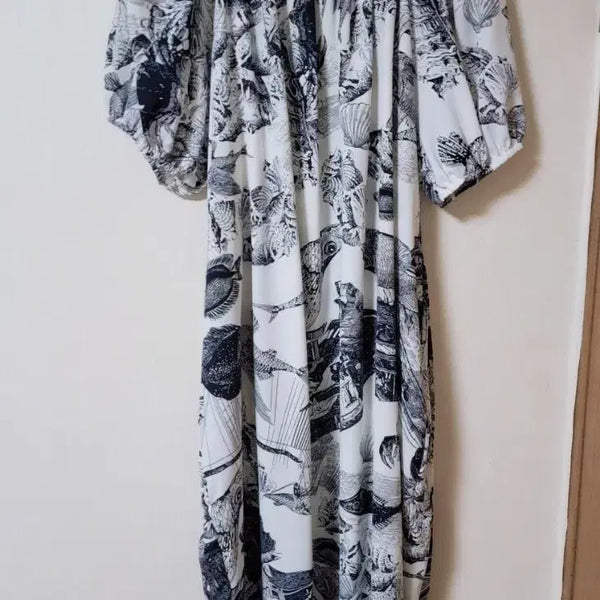 [BUNJANG] Under the Sea Long One-Piece Dress / 언더더씨 롱원피스