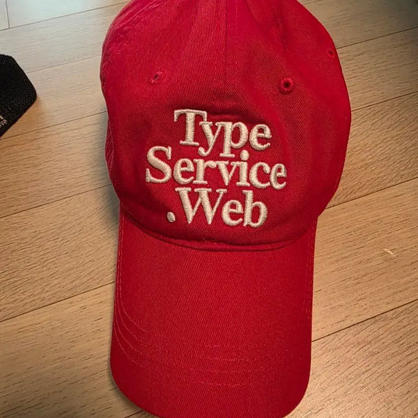 [BUNJANG] Type Service Web Red Ball Cap / 타입서비스웹 레드 볼캡