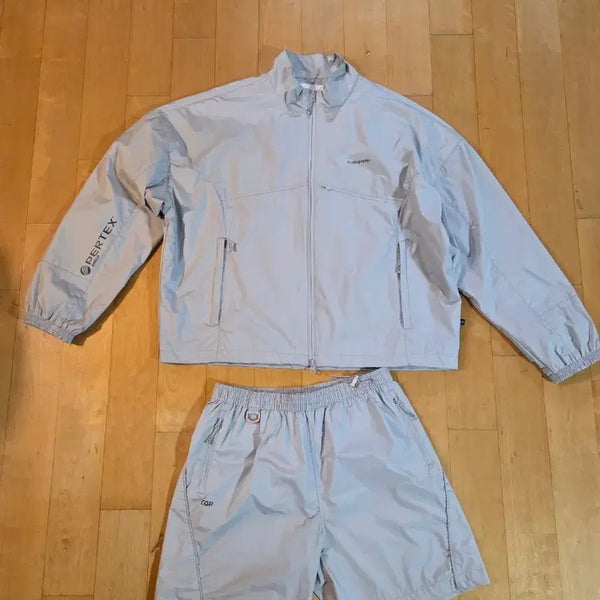[BUNJANG] Code Graphy Windbreaker Set - Silver / ccp(코드그라피) 바람막이 세트