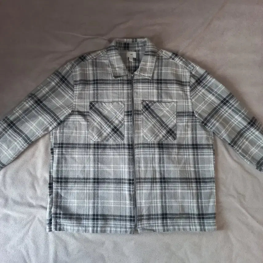 [BUNJANG] H&M Checked Zip-Up Jacket (XL) / (XL) H&M 체크 집업 자켓