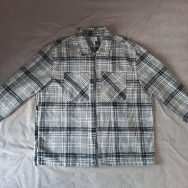 [BUNJANG] H&M Checked Zip-Up Jacket (XL) / (XL) H&M 체크 집업 자켓