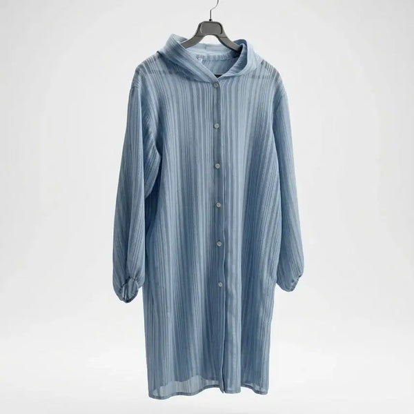 [BUNJANG] Women's Striped Hooded Shirt Dress / 여성F/ 스트라이프 후드 셔츠원피스