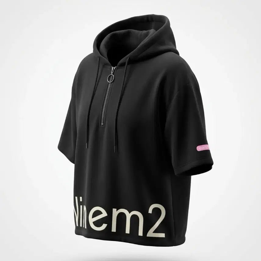 [BUNJANG] Nine Minus Two Women's Half-Zip Hoodie T-Shirt / 여성F/ 나인미너스2 반집업 후드티셔츠