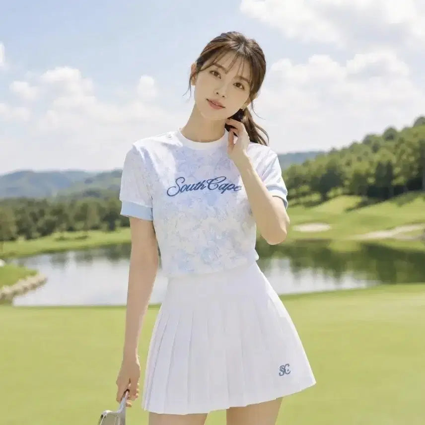 [BUNJANG] South Cape Women's Short Sleeve Golf T-Shirt / 사우스케이프 여성 골프웨어 반팔 티셔츠