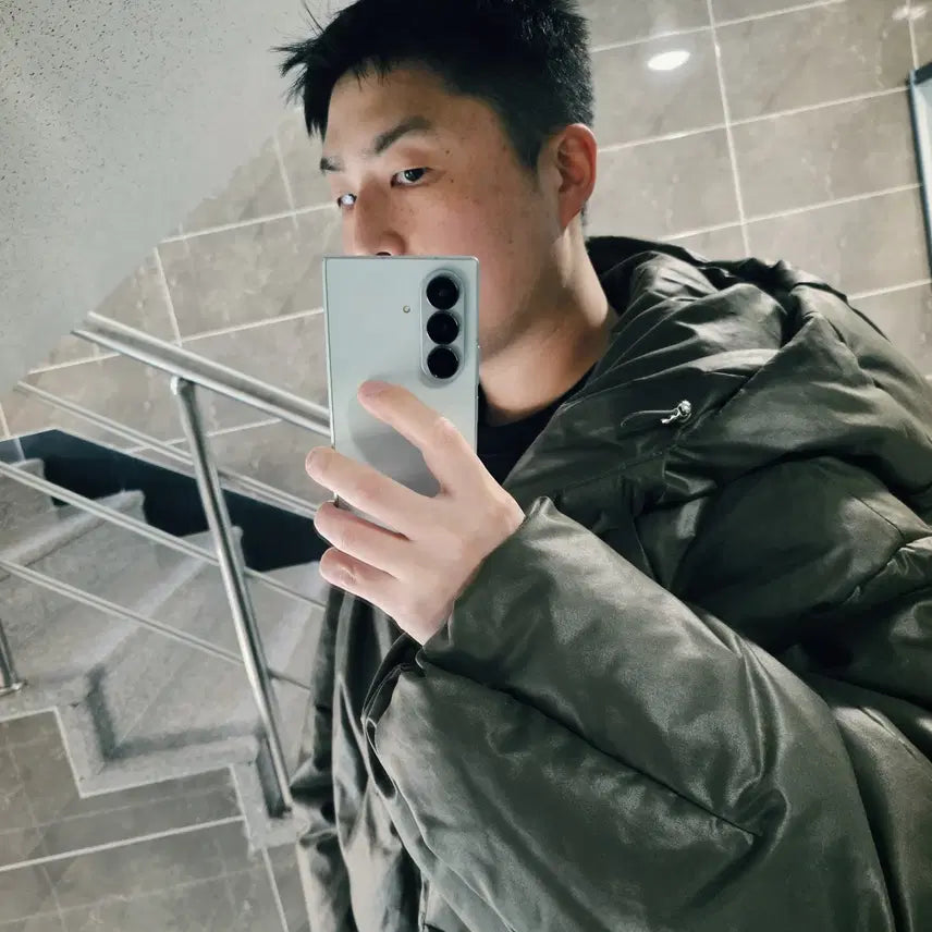 [BUNJANG] Songzio Homme Biars Volume Puffer Jumper Khaki SH6JP601KK / 송지오 옴므 바이어스 볼륨 푸퍼 점퍼 카키 SH6JP601KK