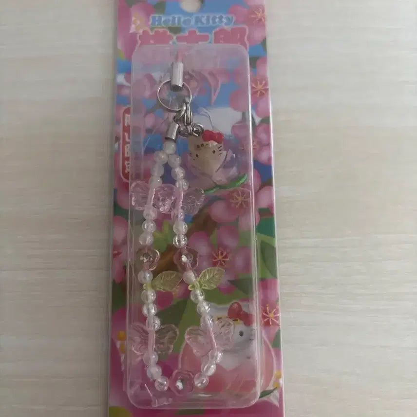 [BUNJANG] Hello Kitty Peach Bead Strap / 복숭아 헬로키티 비즈 스트랩