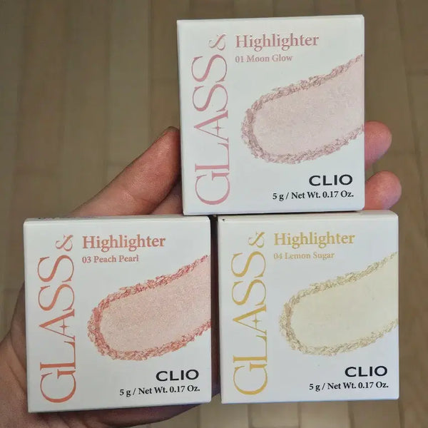 [BUNJANG] CLIO Prism Highlighter Dewy Glow Palette / 클리오 레몬 별사탕 달빛 물방울 복숭아 진주 글래스 앤 하이라이터 하라