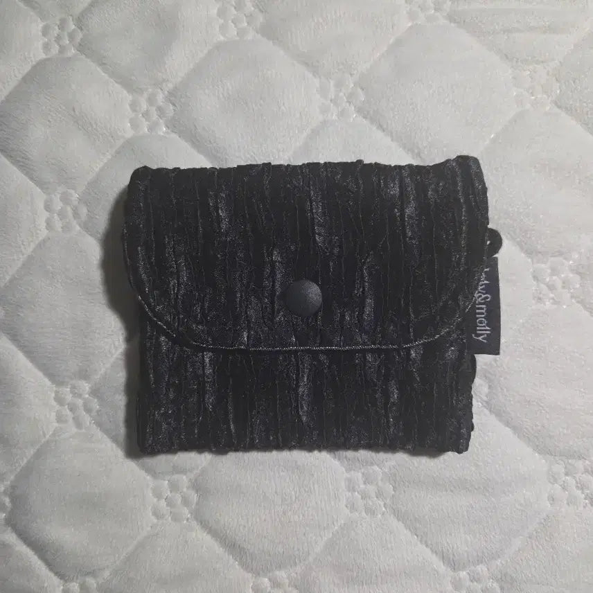 [BUNJANG] Handmade Card Wallet - Black / 핸드메이드 카드 반지갑 - 블랙