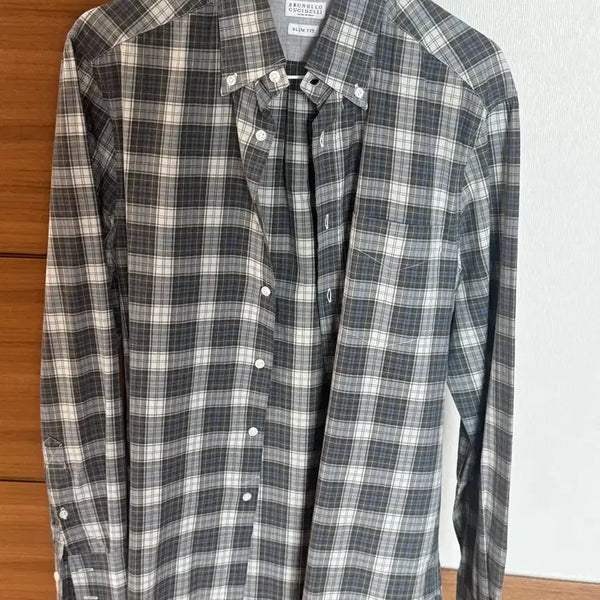 [BUNJANG] Brunello Cucinelli Check Pattern Cotton Shirt / 브루넬로 쿠치넬리 셔츠