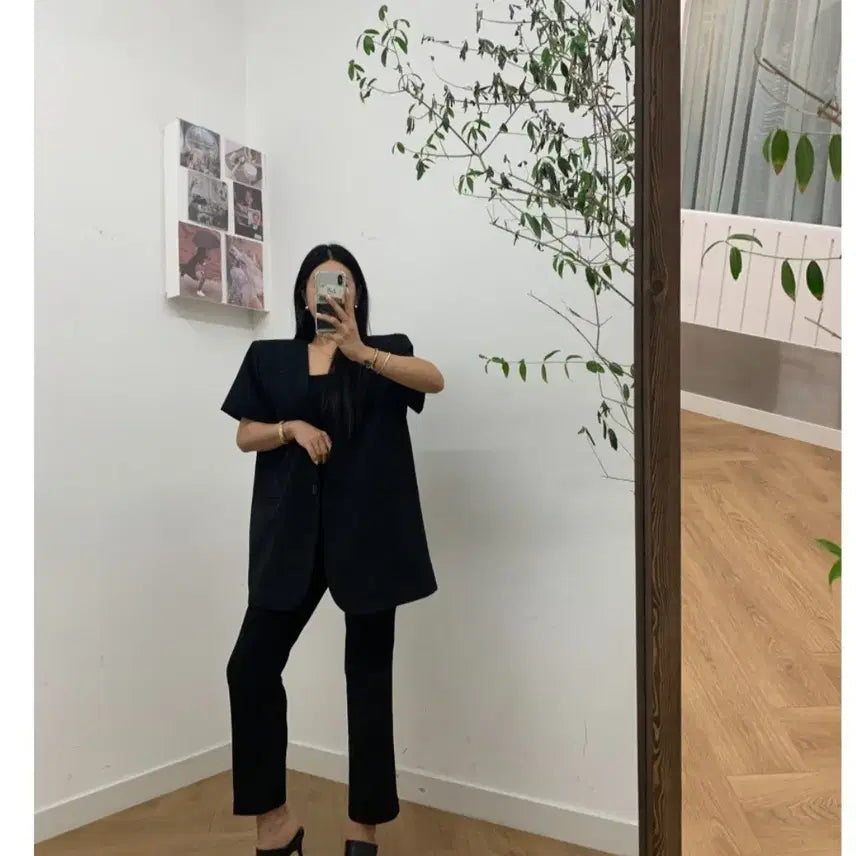 [BUNJANG] Summer Kara Button Slacks - New Arrival / 썸머 카라버튼 슬렉스 새상품