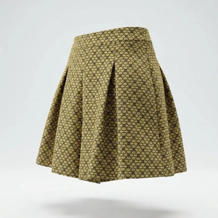 [BUNJANG] LeShop Pattern Pleated Mini Skirt Women's Size S / 여성S/ 르샵 패턴 주름 미니스커트