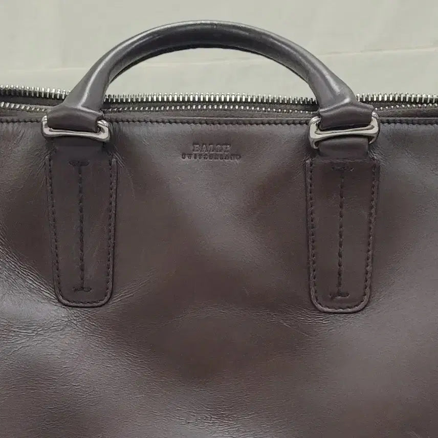 [BUNJANG] Bally Brown Leather Briefcase / 발리 브라운 가죽 서류 가방