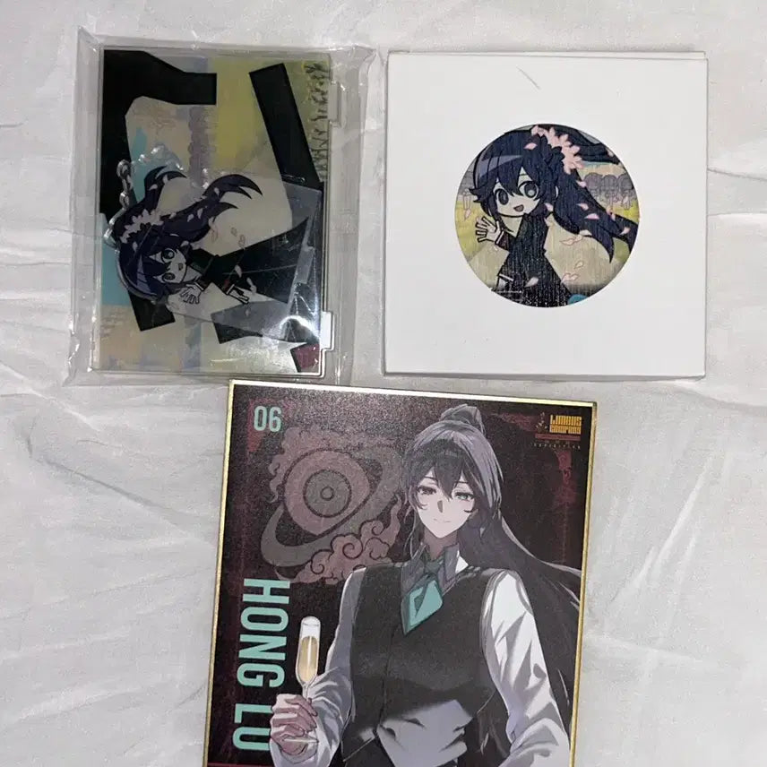 [BUNJANG] Limbus Company Hong Lu Celadon Art Card, Military Theme Acrylic Stand, & Coaster Bundle / 림버스컴퍼니 홍루 색지 & 밀리테마 아크릴 & 코스터 일괄