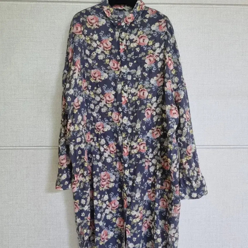 [BUNJANG] Thursday Island Flower Long Shirt M / (Thursday island)플라워 롱셔츠 M