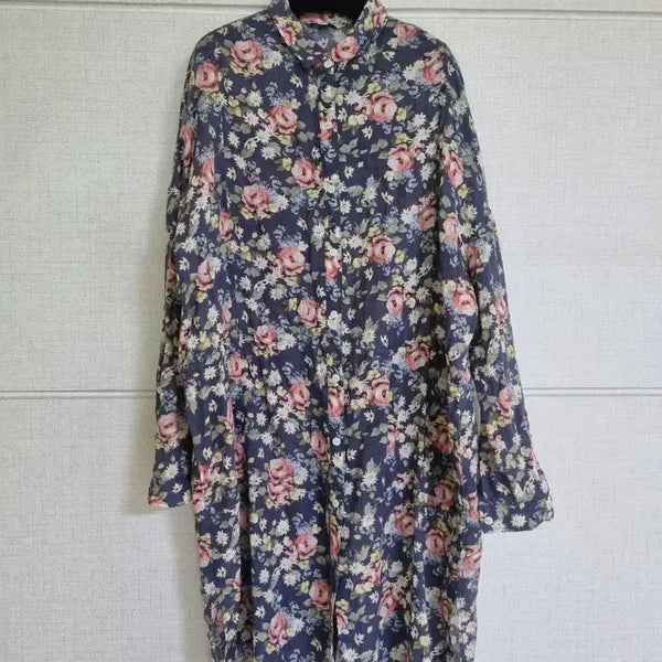 [BUNJANG] Thursday Island Flower Long Shirt M / (Thursday island)플라워 롱셔츠 M