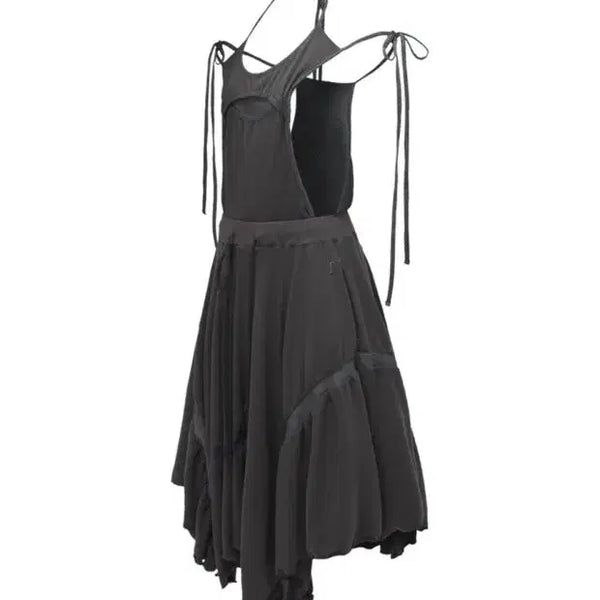 [BUNJANG] OHOS Overalls Flare Skirt Dress / 급처 오호스 오버롤 플레어 스커트 원피스