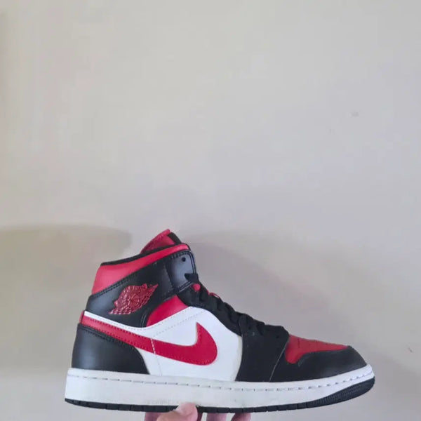 [BUNJANG] Nike Air Jordan 1 Mid Bred Toe Fire Red / [250] 나이키 에어조던1 미드 브레드토 파이어레드ㅡ단종매물
