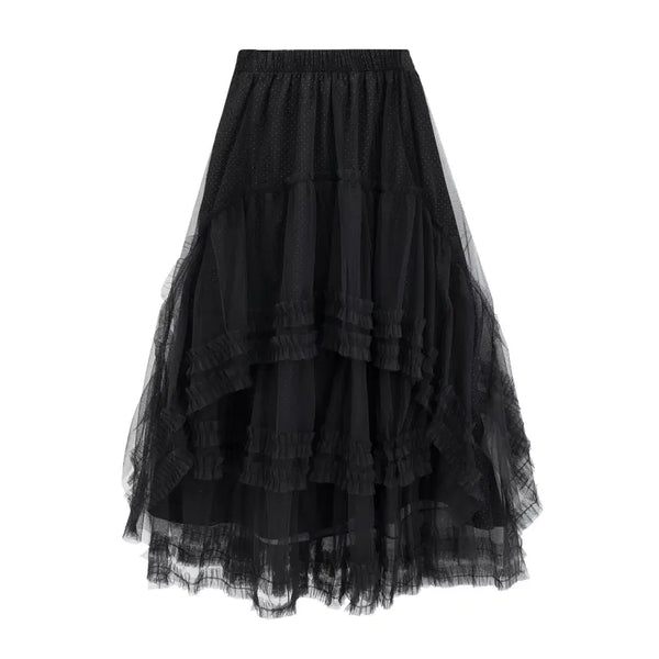 [BUNJANG] NIEN Dot Layered Tulle Skirt / 급처 나이엔 도트 레이어드 샤 스커트